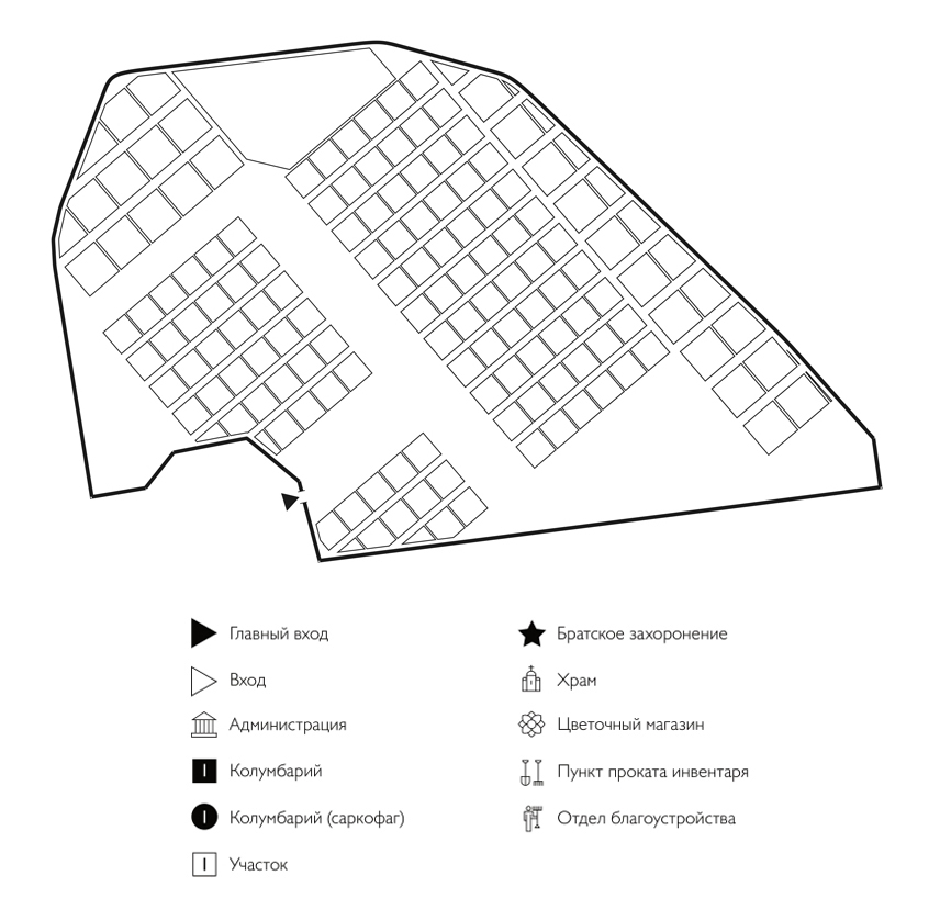 Схема Акуловского кладбища
