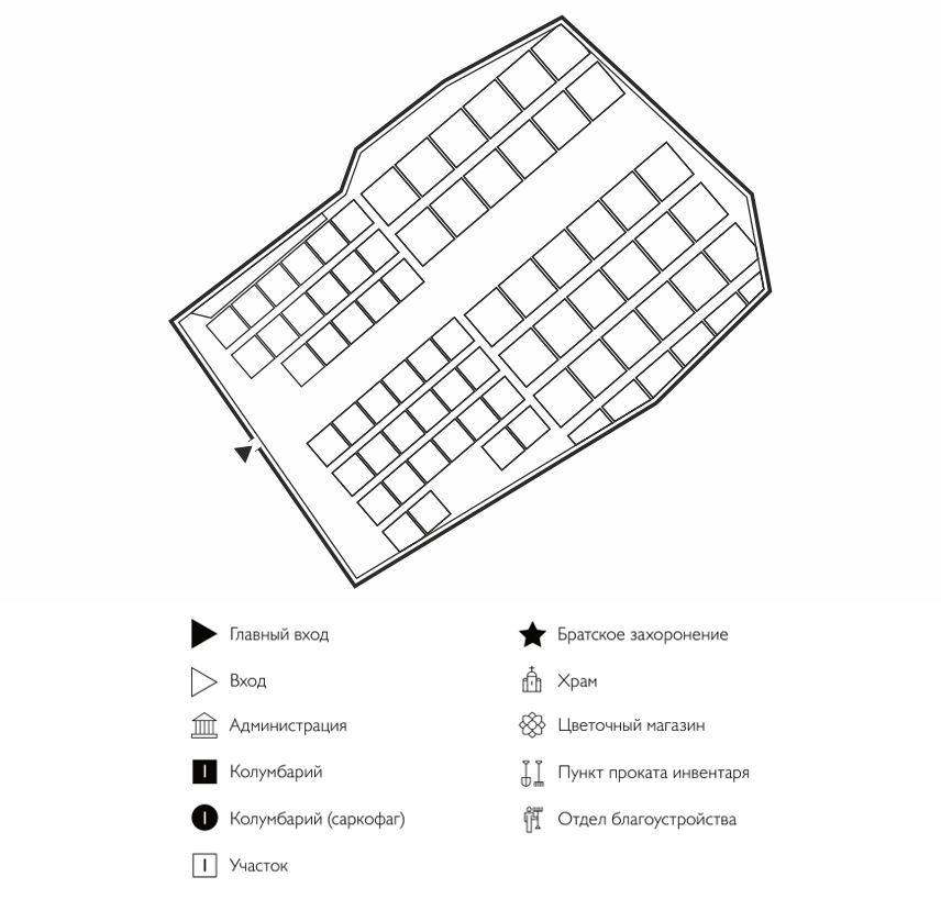 Схема кладбища Богоявление