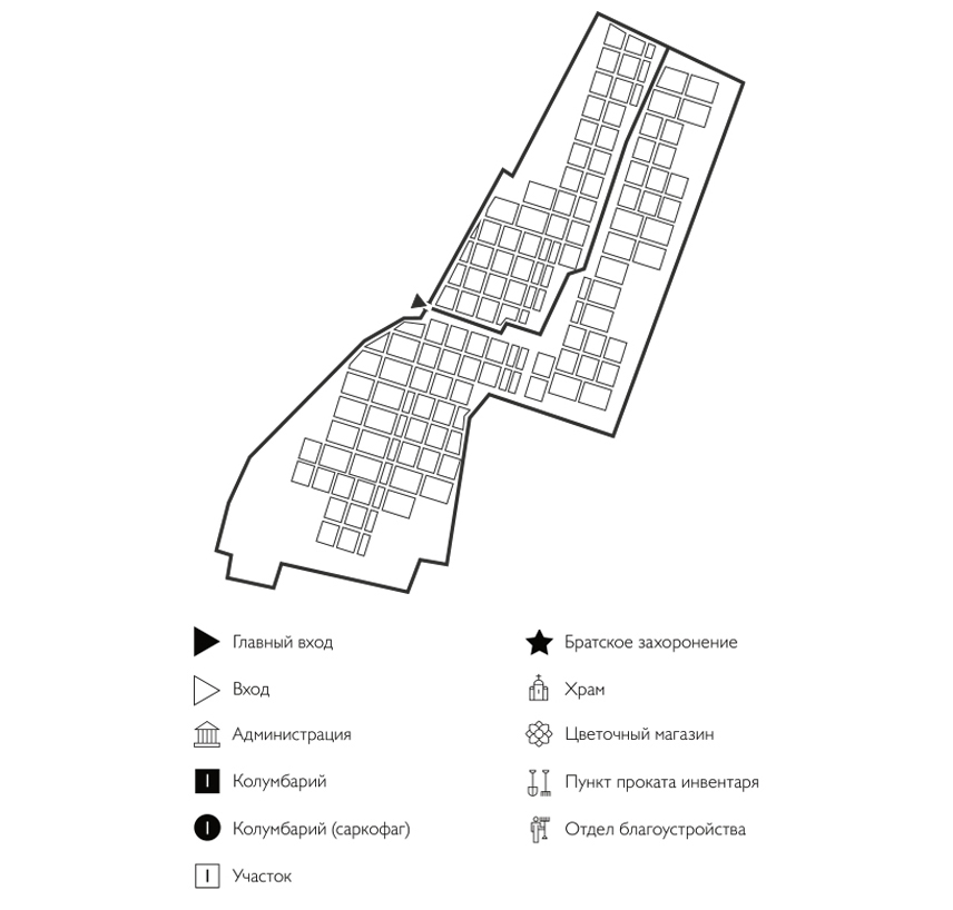 Схема кладбища Братовщина