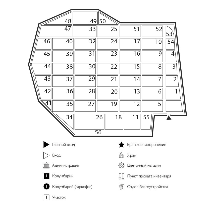 Схема кладбища 3