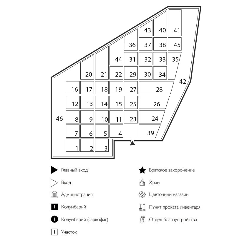Схема кладбища 4