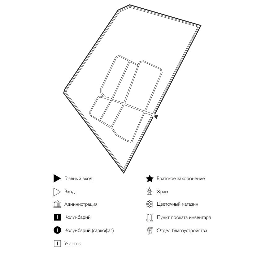 Схема нового кладбища Козьмодемьянск
