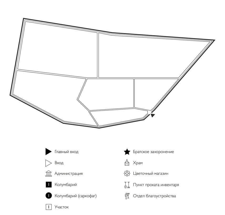 Схема Заовражного кладбища