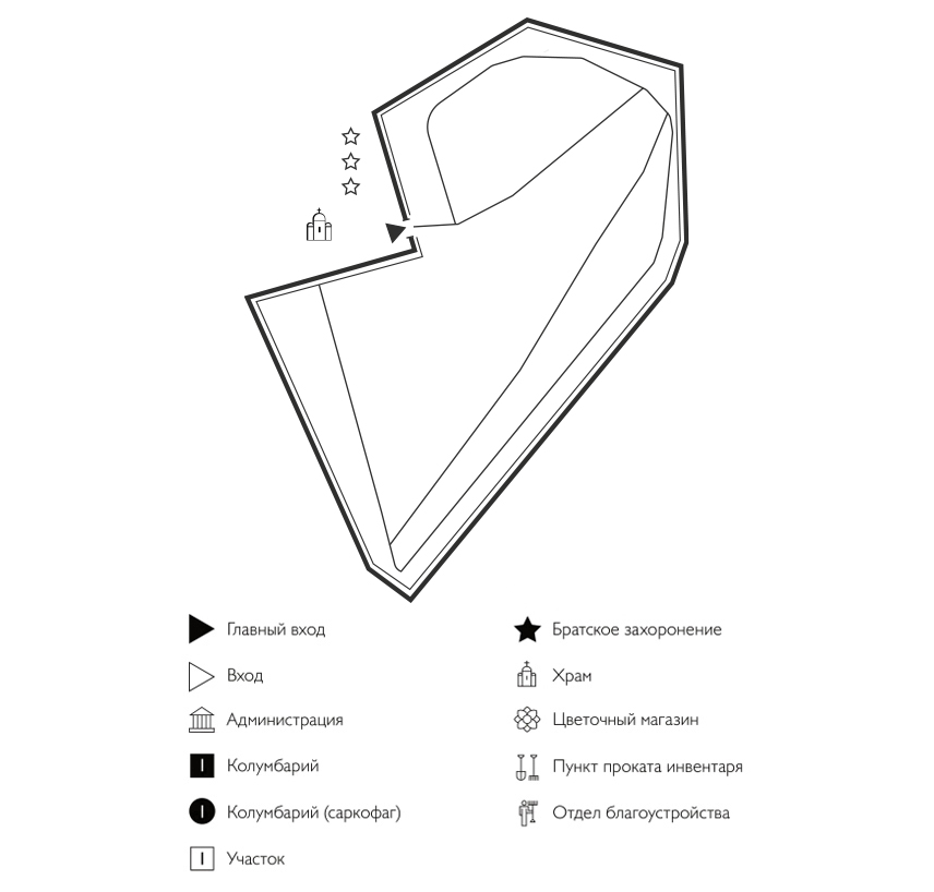 Схема Троицкого кладбища