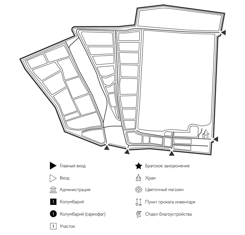 Схема Хохряковского кладбища