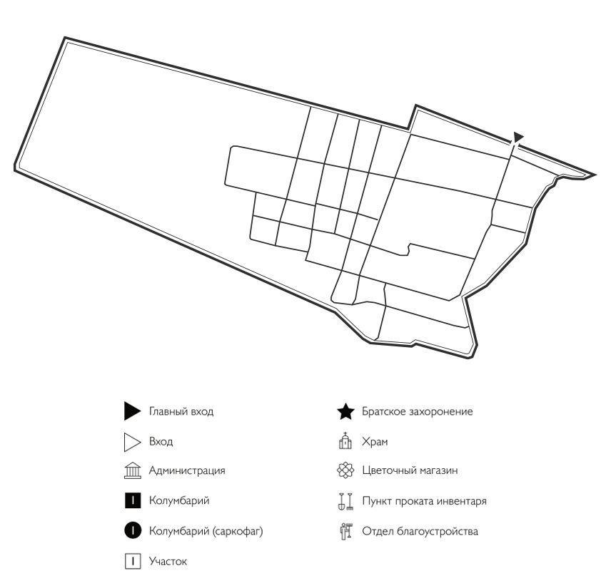 Схема городского кладбища в Сарапуле