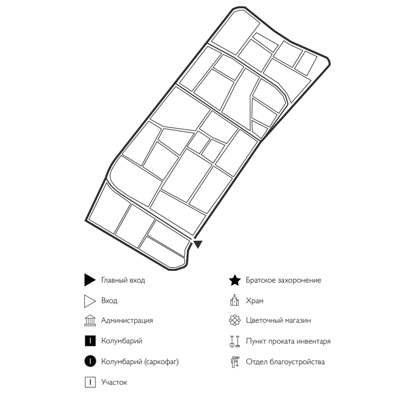 Схема Завьяловского кладбища