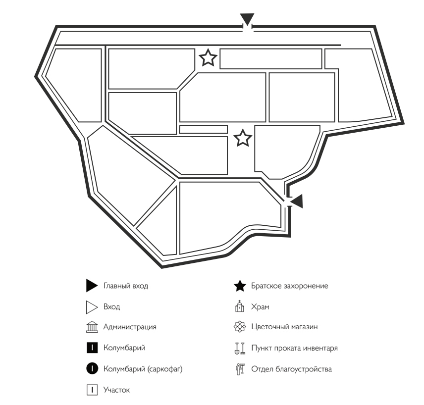 Схема Изваринского кладбища
