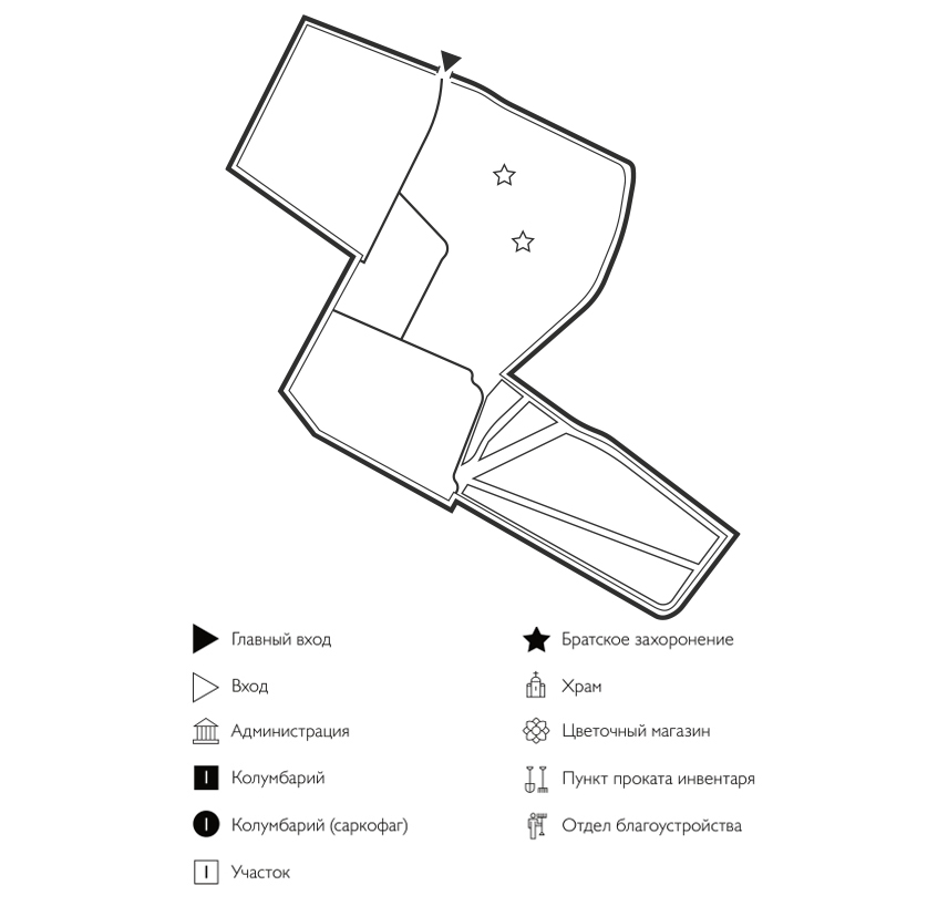 Схема Кавезинского кладбища