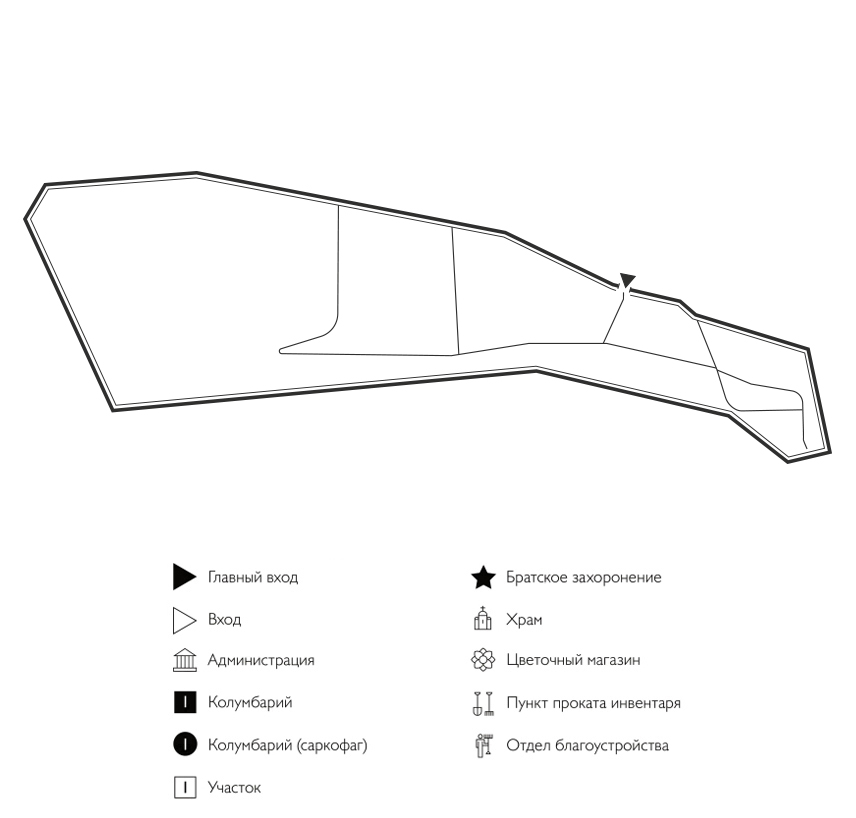 Схема городского кладбища Тайга