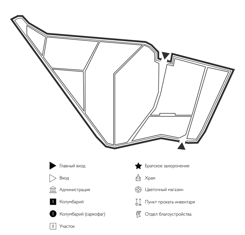 Схема Красновского кладбища