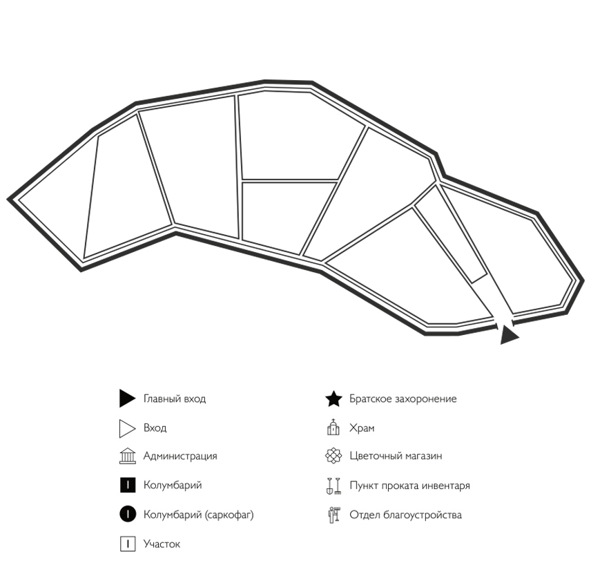 Схема кладбища Вишневка