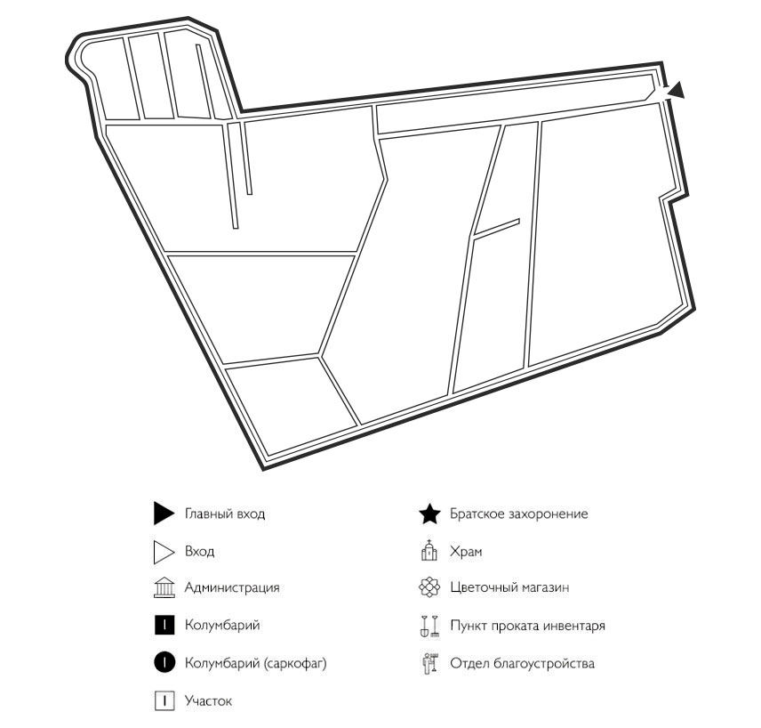 Схема Поддубного кладбища