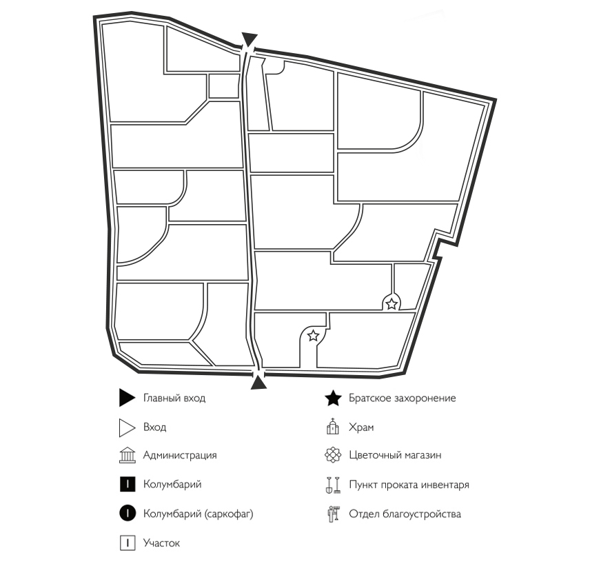 Схема Кладбища Ильский