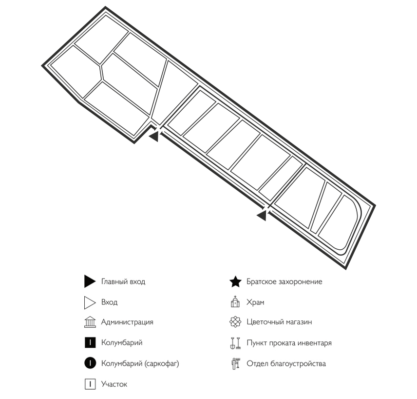 Схема Кладбища  Большая Ельня