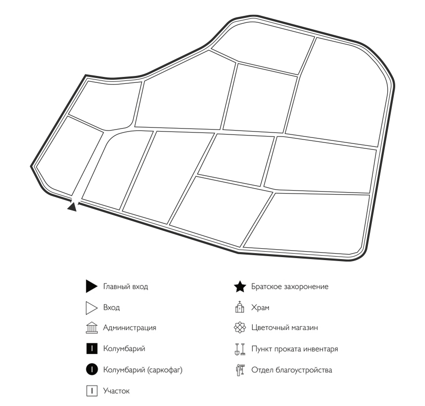 Схема Кладбища Гавриловка