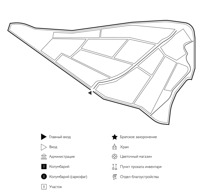 Схема Кладбища Копосово-Высоково