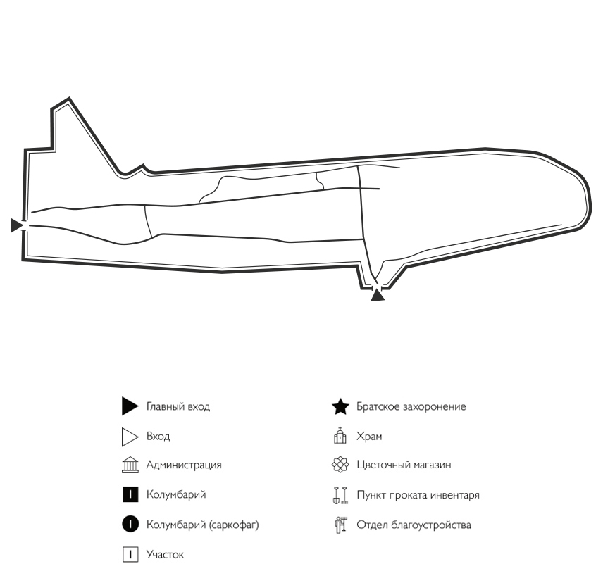Схема Липовского кладбища