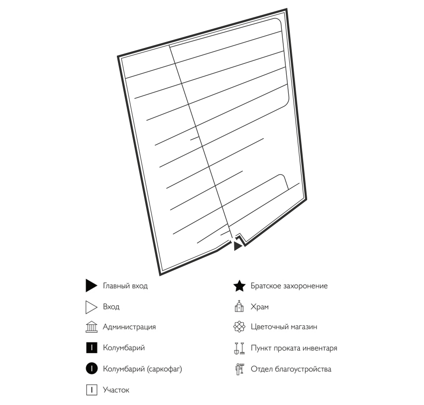Схема Нагорного кладбища