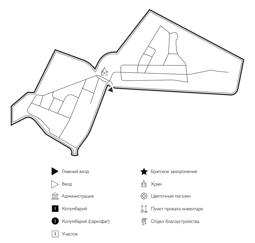  Схема Новом Стригинского кладбища