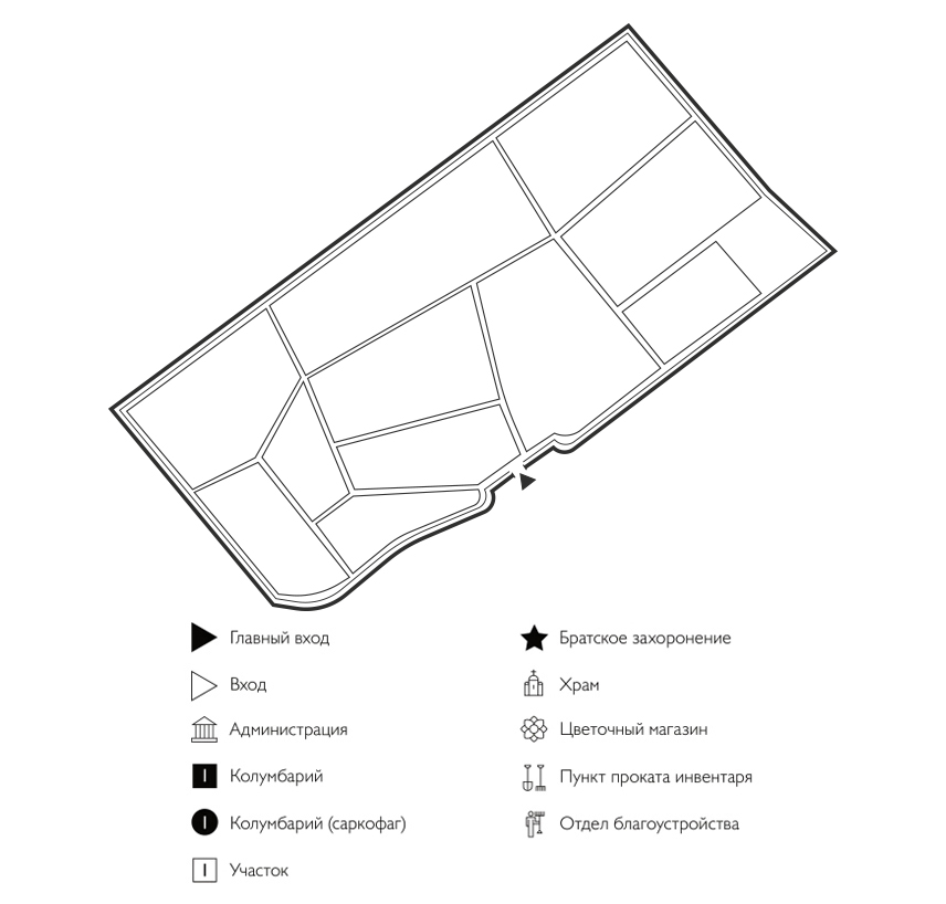 Схема Кладбища Семенов