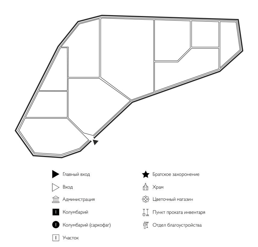 Схема кладбища Ермачиха