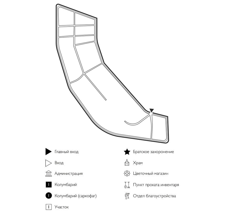 Схема Краснообского кладбища