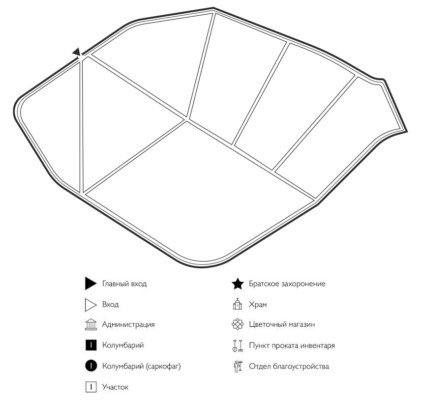 Схема Криводанского кладбища