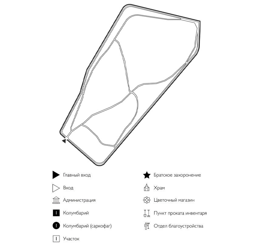 Схема Марусинского кладбища