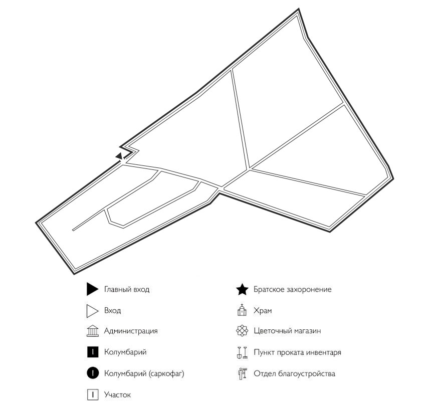 Схема Мошковского кладбища