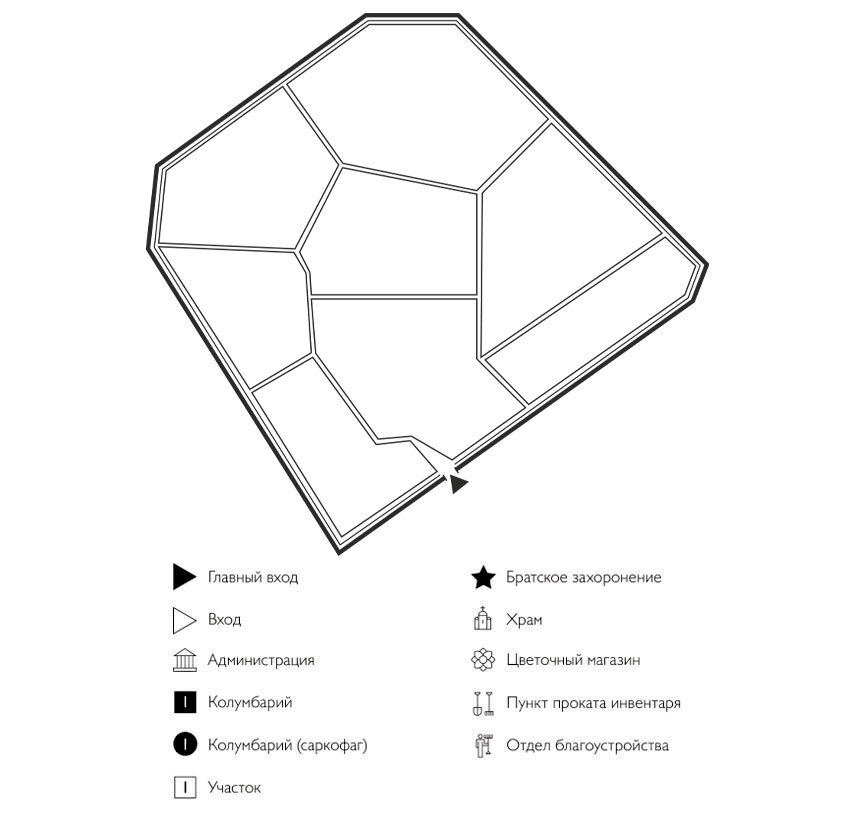 Схема кладбища Шмаково