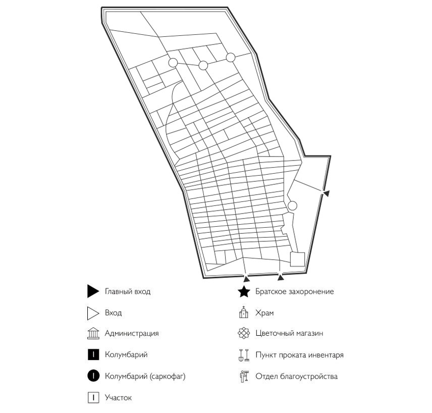 Схема Заельцовского кладбища