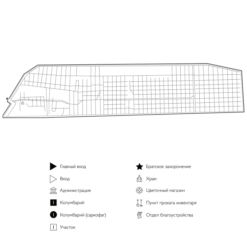 Схема Кладбищенского комплекса Степной
