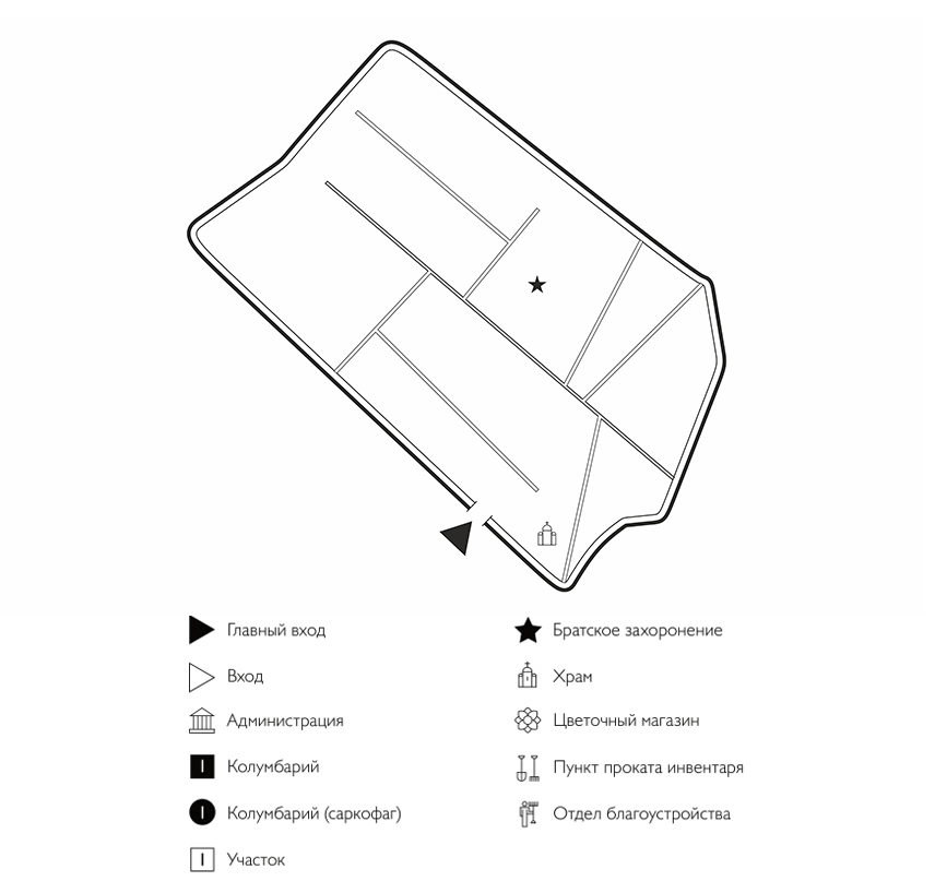 Схема кладбища Подгородняя Покровка