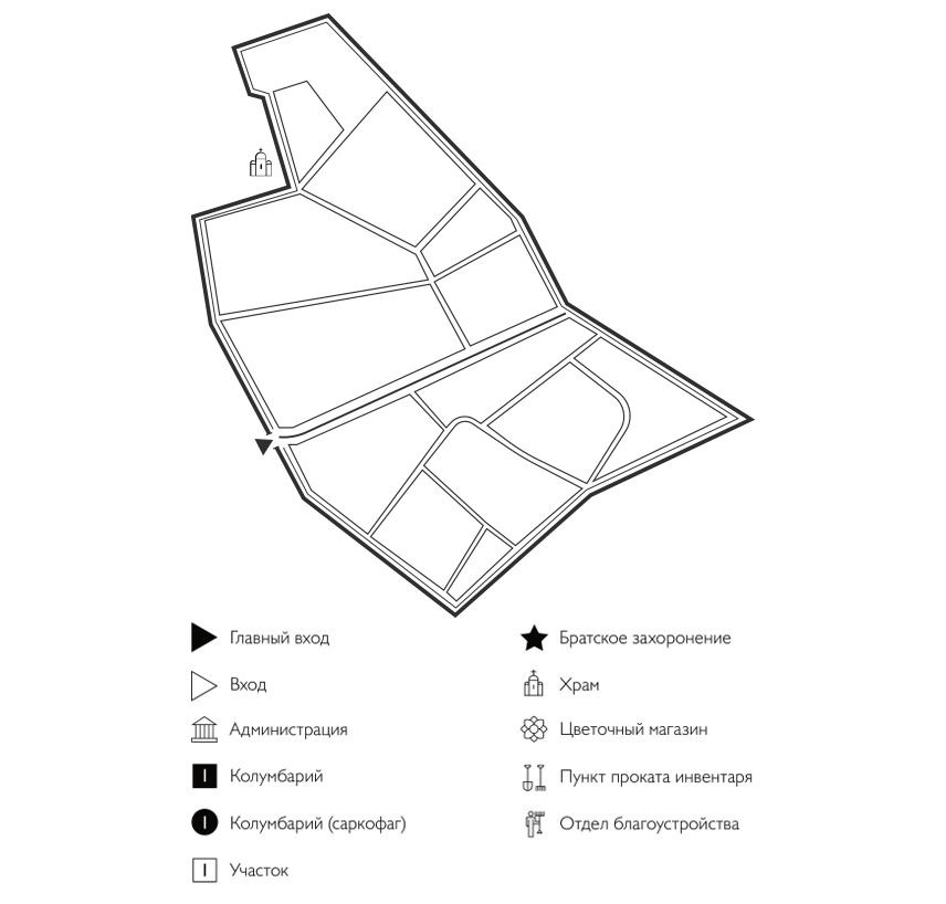 Схема Кладбища Большая Куликовка