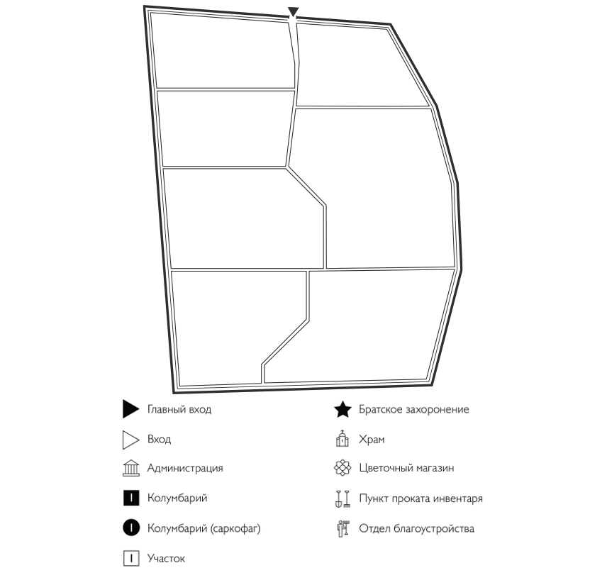 Схема кладбища Чаадаевка