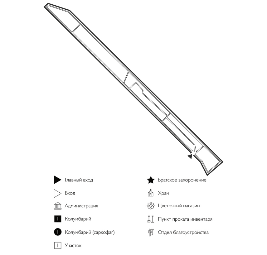 Схема Мичуринского кладбища