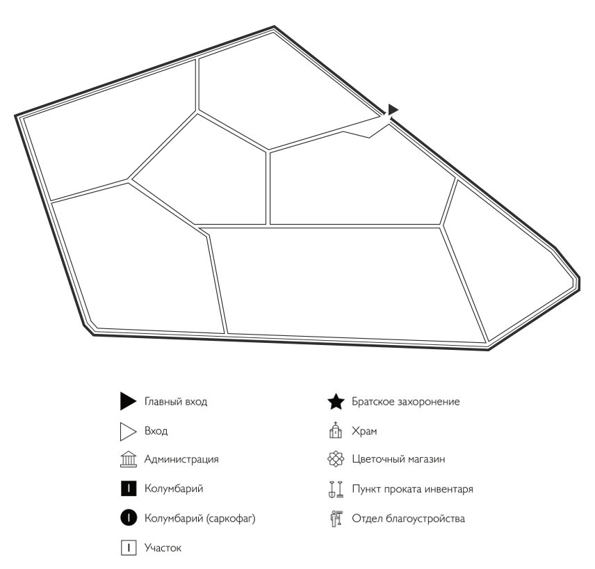 Схема кладбища Наровчат