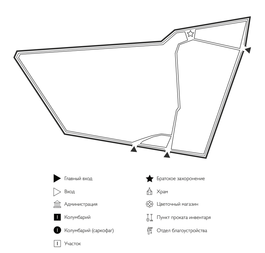 Схема кладбище Сердобского городского кладбища