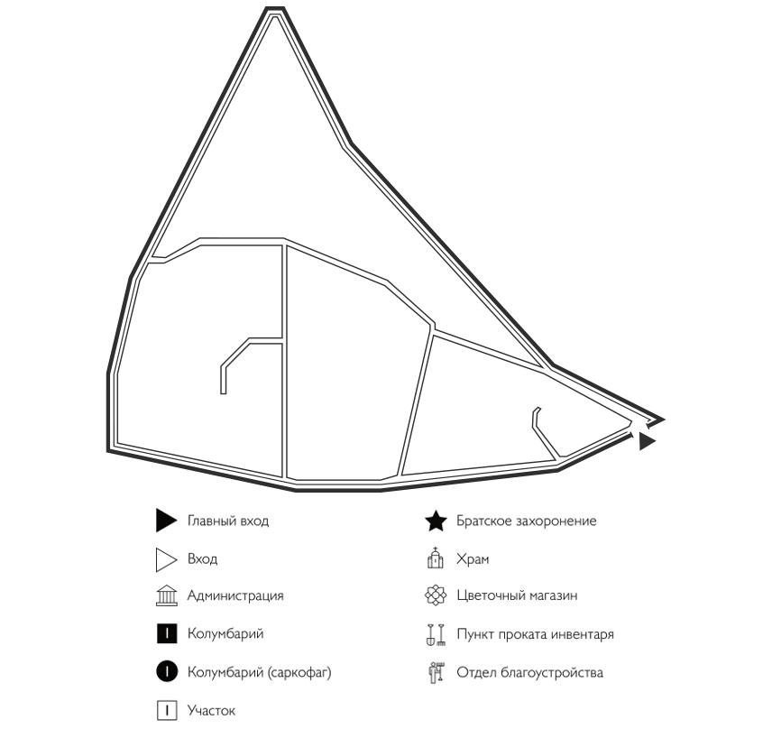 Схема Бахаревского кладбища