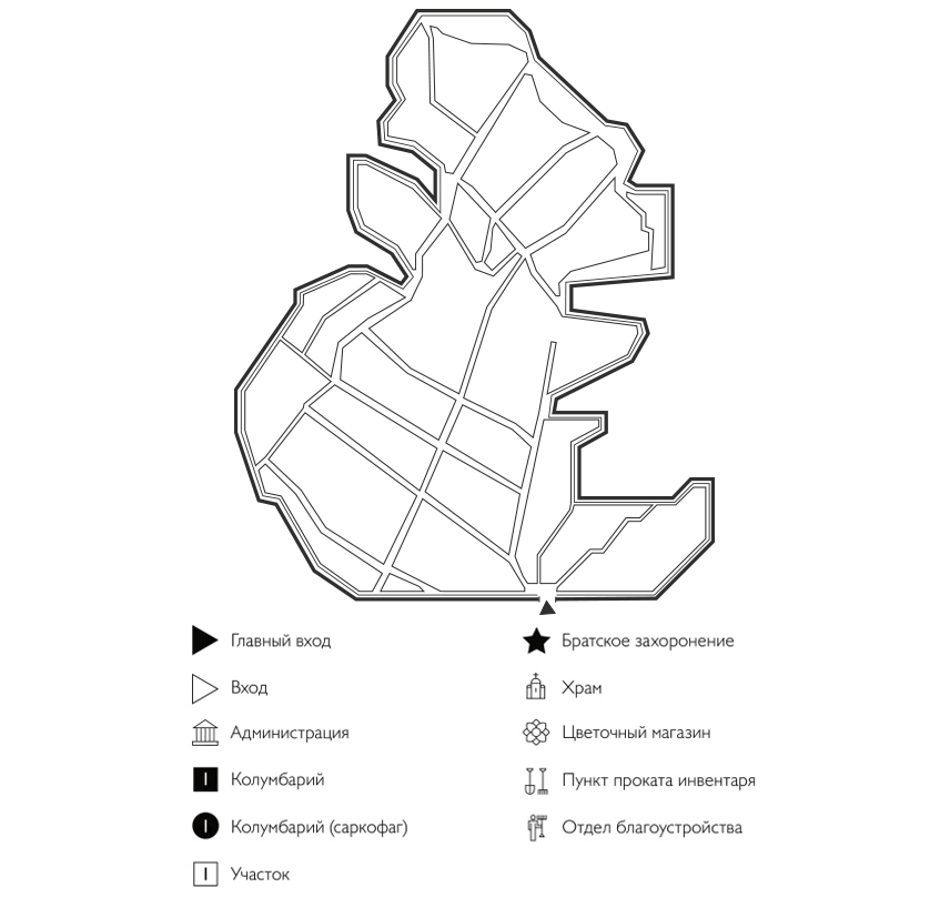 Схема Егошихинского кладбища