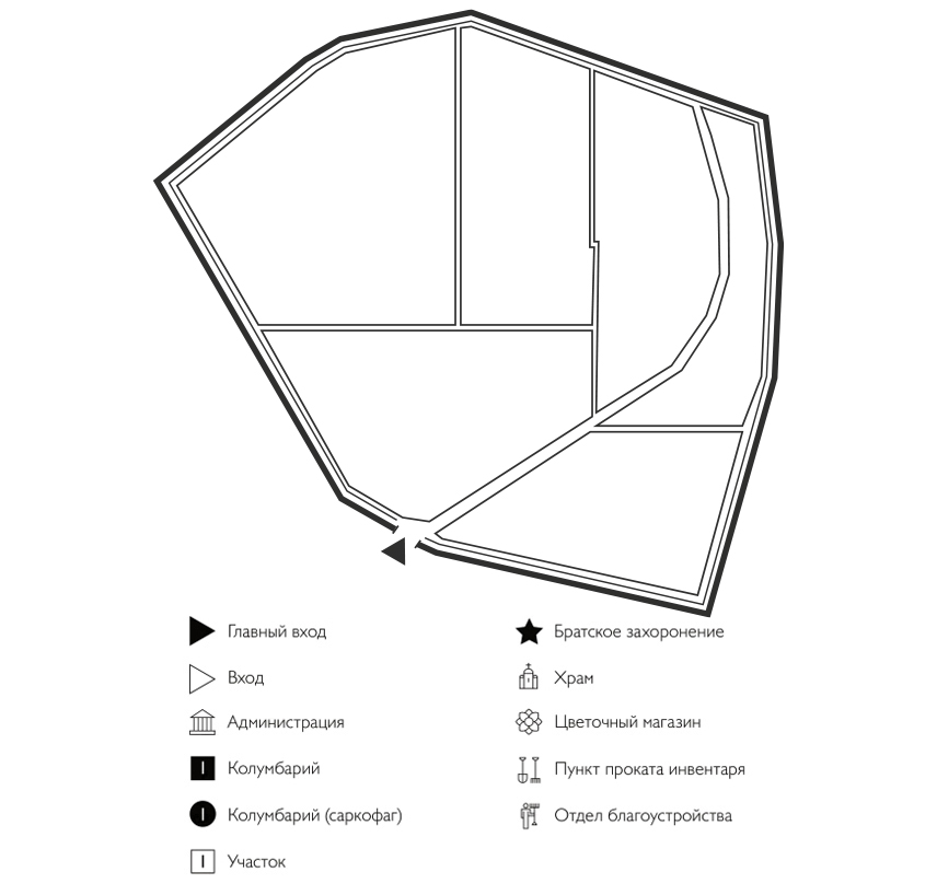 Схема Гамовского кладбища