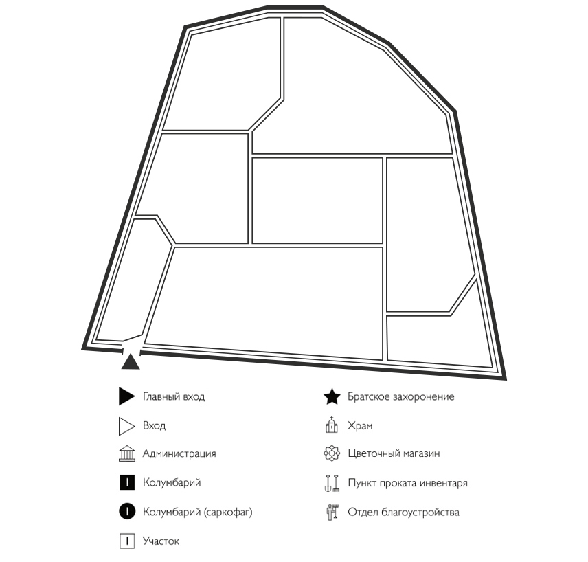 Схема Головановского кладбища