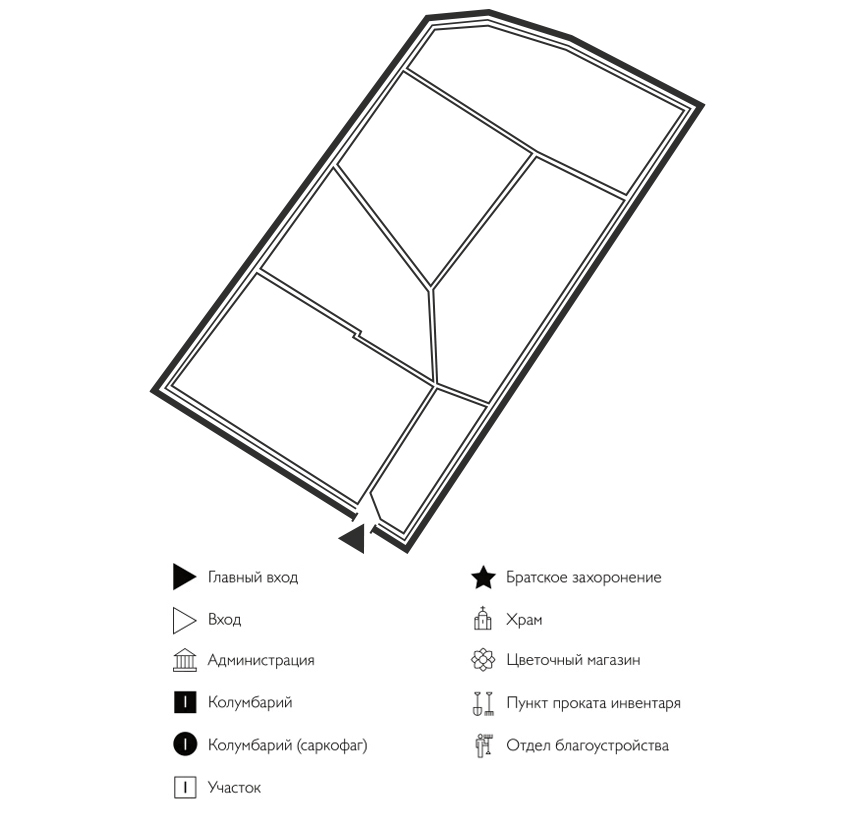 Схема кладбища Култаево