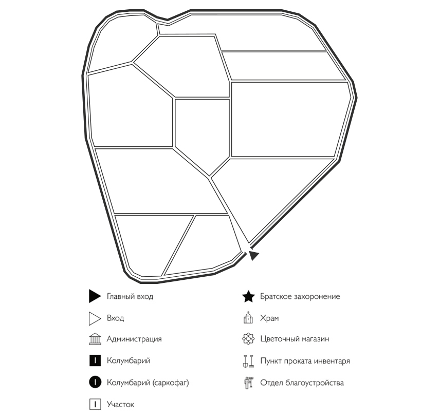 Схема Майского кладбища
