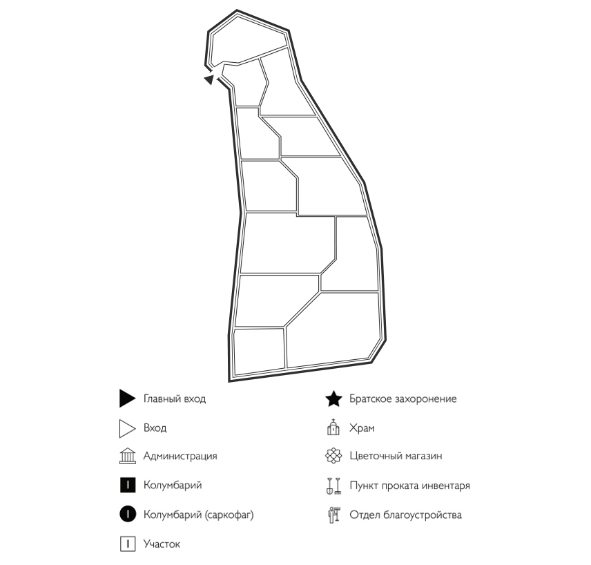 Схема кладбища Платошино