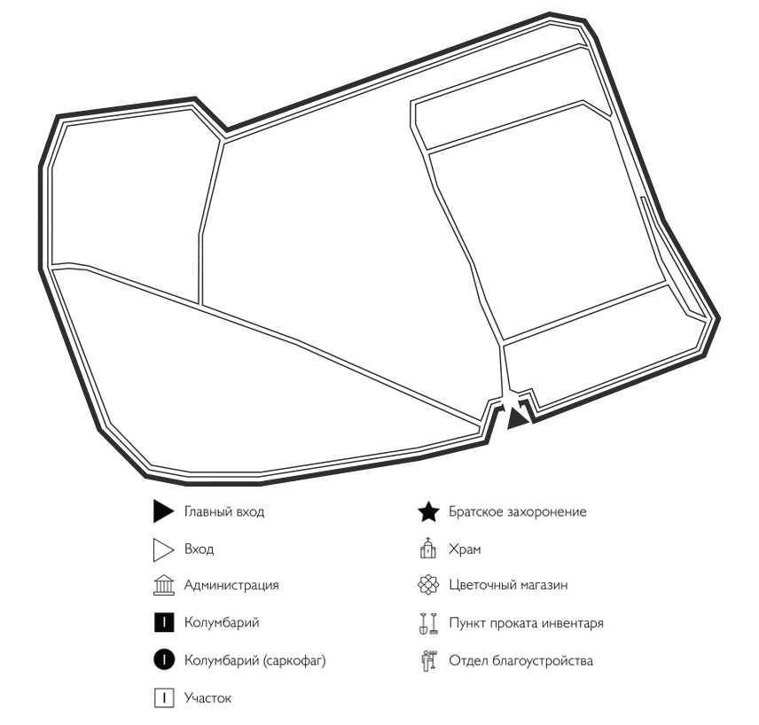 Схема Полазненского кладбища