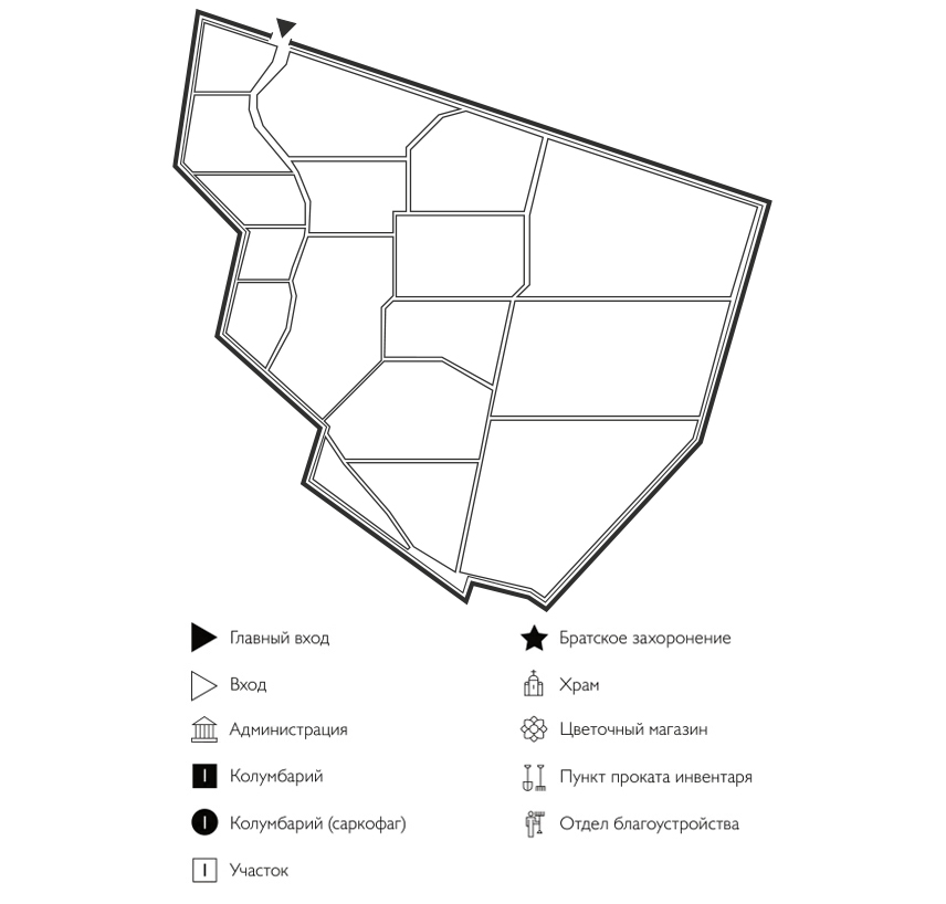 Схема Закамского кладбища