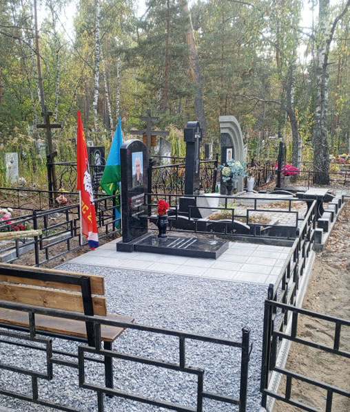 Установка памятника на кладбище