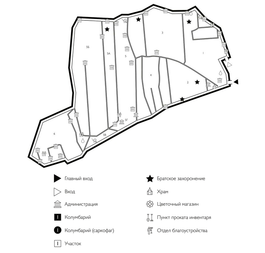 Схема Пыхтинского кладбища